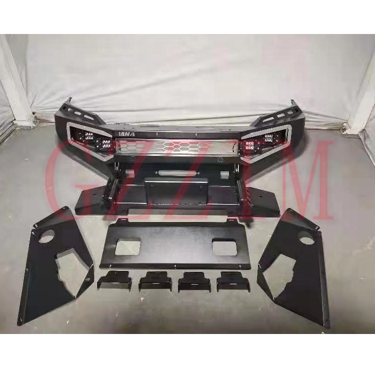Mitsubishi L200 2021 Customized Auto Parts Stainless Black Front Bumper Bodykit