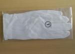 Night Care Cotton Cosmetic Gloves Bleached White Three Stripes Style