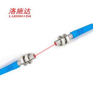 China CE M6 Proximity Probe Sensor Small Spot Size Visible Light 660nm Cylindrical Through Beam factory