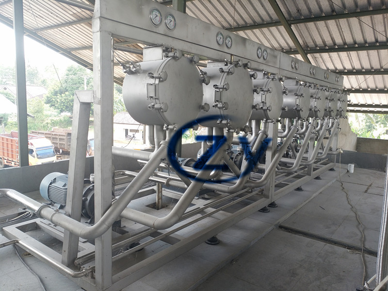 PLC SS304 Sweet Potato Starch Machine Silvery White Color