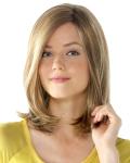 Natural Looking Light Blonde Bob Wig With Bangs High Temperature