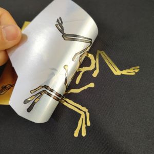 China Personalized Metallic Heat Transfer Gold Foil Heat Transfer Label Sticker on sale