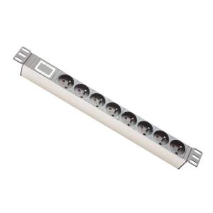 China 1U France Type Cabinet Power Distribution Unit 6 Ways PDU Socket With Surge Protection factory