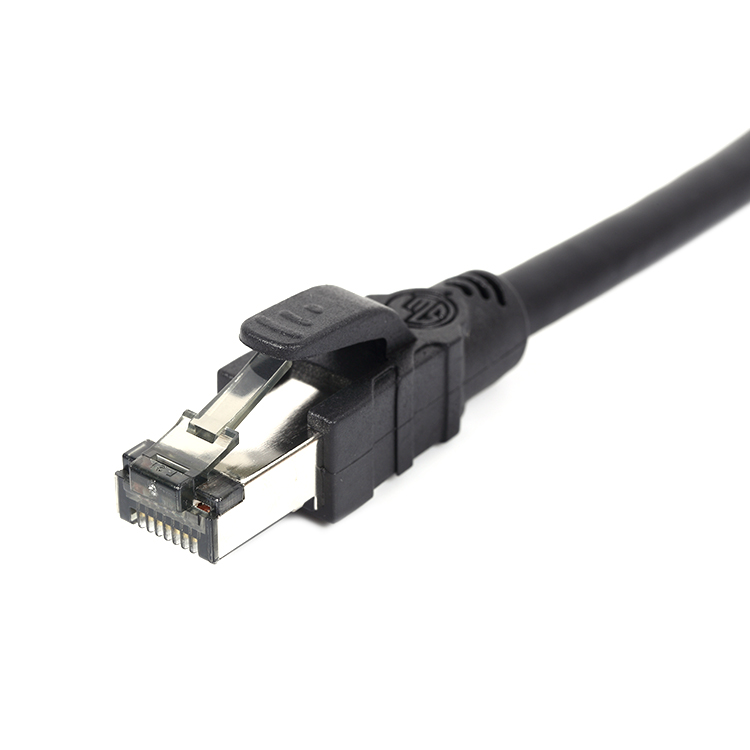 Black Bare Copper SFTP Cat5 Cat5e Ethernet Data LAN Cable 24AWG 28AWG Network Patch Cord