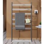 SUS304 Steel Black Floor Free Standing Towel Warmer Hot Towel Warmer Rack