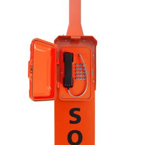 China Pillar Mounting Emergency Phone Tower , ​Highway SOS Emergency Phone With Solar Panel on sale