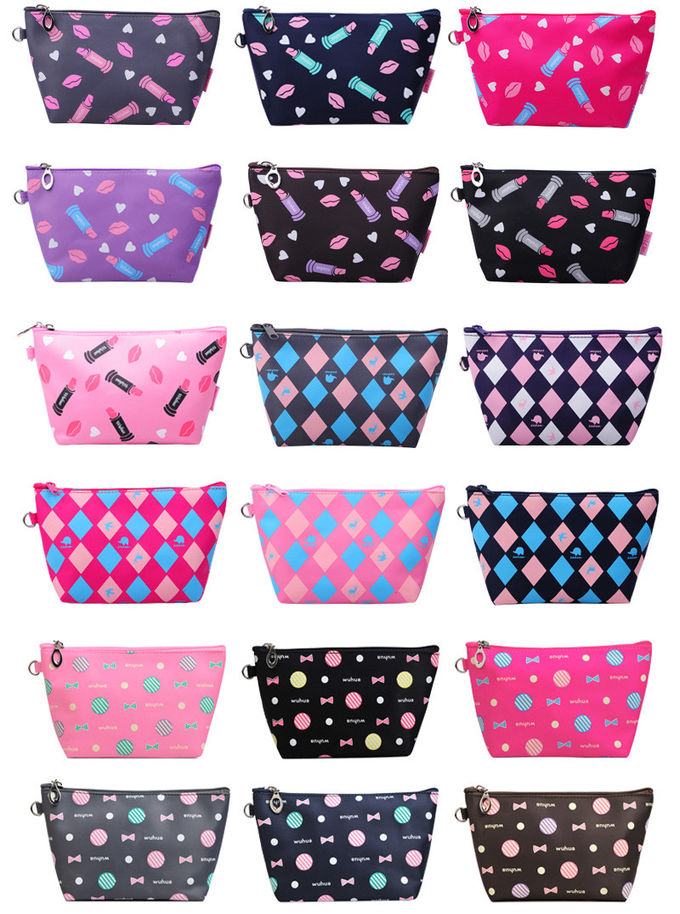 Water Resistant Customized Print Bride PU Makeup Bag