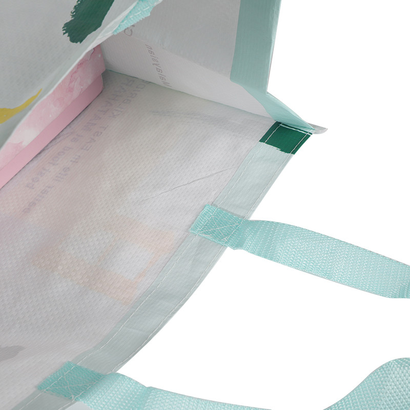 TUV qualified factory supply packaging tote glossy bopp laminated pp woven bag