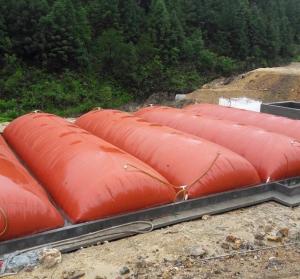 China 1.5mm PVC Coated Tarpaulin 1000 Ton Biogas Sstorage Tank Methane Gas Tank Portable Storage Tank factory
