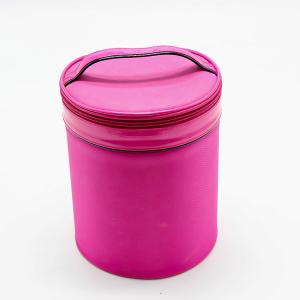 China OEM Double Zipper Cosmetic Bag BSCI Personalized Leather Makeup Bag factory