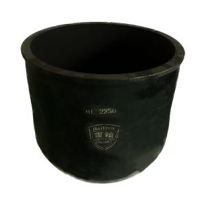 China Metal Melting Silicon Carbide Graphite Crucible Round Low Slag Adherence factory