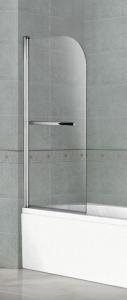 China Pivot Chromed Stainless Steel Shower Enclosures Swing Movable Bathtub Clear Tempered Glass factory