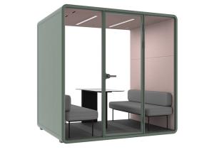 China Pre-fabricated Office Pods Quality Guarantee Multi-person Meeting Pods Portable Aluminum Frame factory