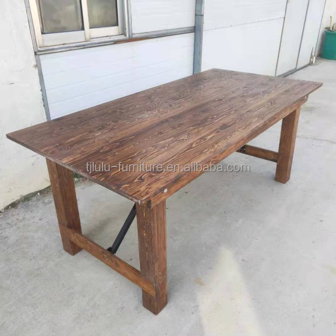 Foldable Pine Frame American Walnut Color Solid Wood Dinning Table with Modern Simple Design and Sturdy Construction