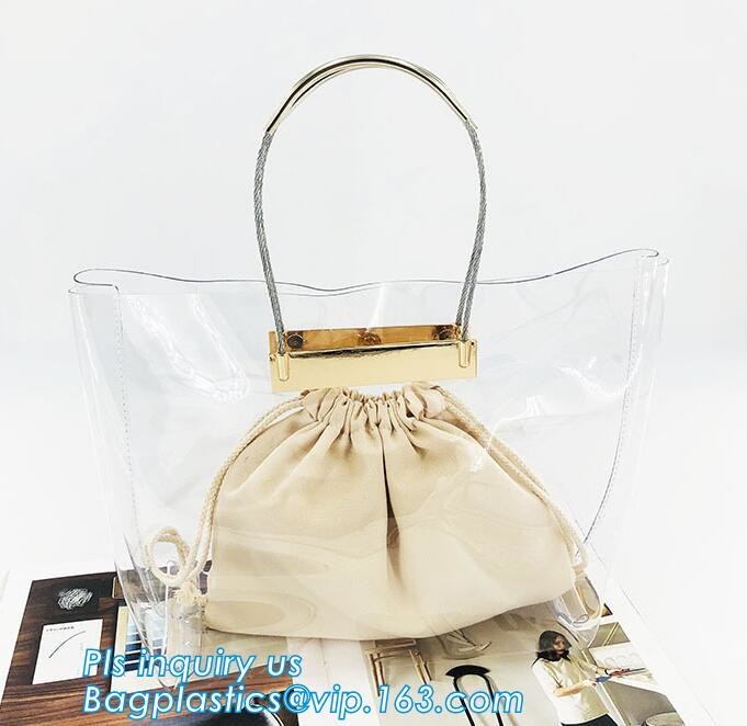 clear pvc bag ring handle handbag teenager handbag, PVC Jelly Tote bag Candy handbag, beach handbag, handle carrier, bag