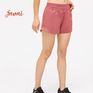 China Workout Running Double Layer Shorts Athletic Sports Shorts With Zip Pocket factory