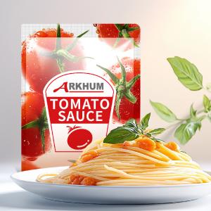 China 180 Grams Bagged Tomato Paste Red Sauce Pasta For Restaurant factory