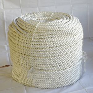 White Color 3 Strand High Quality Pure Nylon Polyamide Twisted Fiber Rope