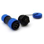 12mm 4 Pin Waterproof Plug Panel Mount Connector Nut Type Docking Assembly