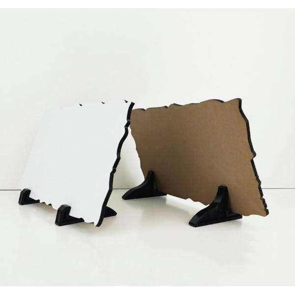 China Irregularity Waterproof Sublimation Rock Slate Blanks White Glossy Photo Slate factory