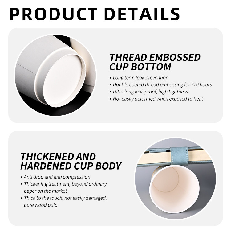 90mm Diameter Portable Biodegradable Paper Cups Double Wall Paper Coffee Cups