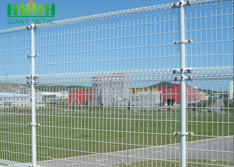 Pvc Coated 6ft Height Garden Metal Mesh Fencing Double Circle
