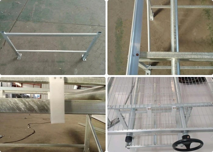 Galvanized Expanded Metal Plant Bench Table Greenhouse For Flower Vegetable Stand