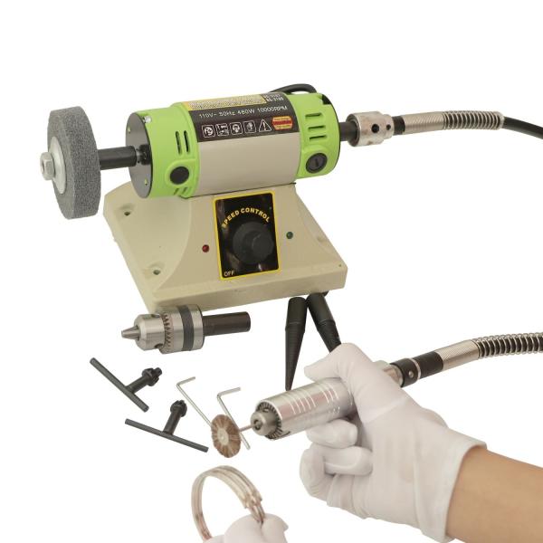 China TOKTOS 7200rpm Table Top Grinder Polisher 480W Bench Lathe Polisher factory