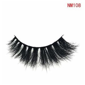 China 100% 3D Mink Eyelashes Crisscross Natural Fake Lashes Overlength NM108 factory