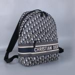 Designer Small Diortravel Backpack Blue Dior Oblique Jacquard