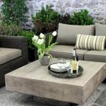 Home Furniture Modern Living Room Concrete Table White Round Concrete Coffee
