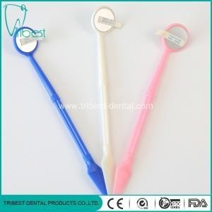 China 175mm PC Disposable Dental Mirror With Spatula factory