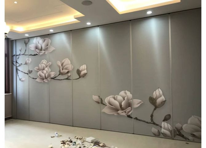Soundproof Acoustic Folding Movable Partition Walls Fabric Sliding Doors