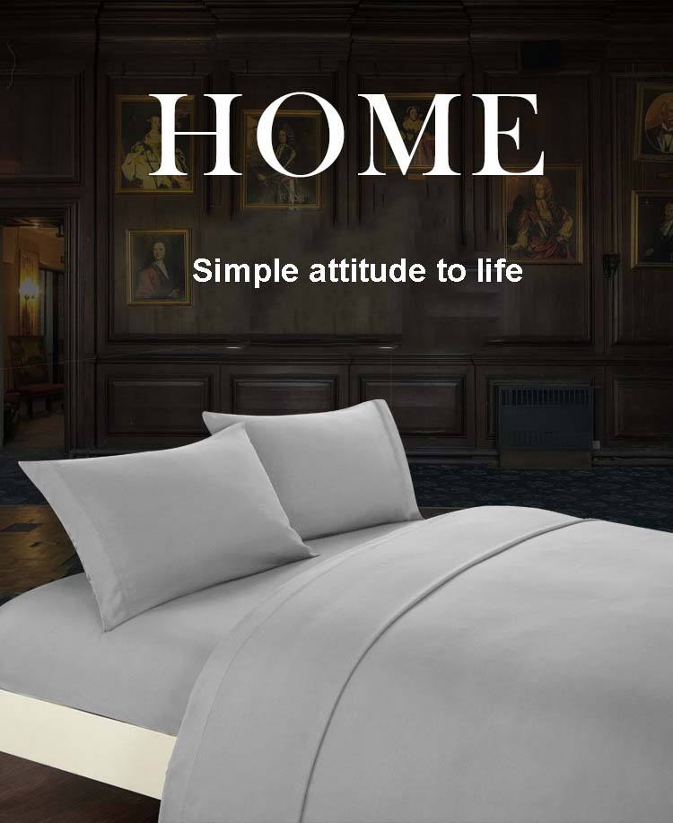 100% Polyester Brushed Pongee Microfiber Bed Sheet Set for Hotel All-Season Bedding