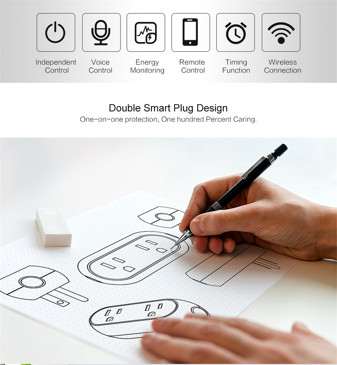 2 in 1 smart wifi plug with ETL certificate