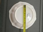Flower Petal Brim Dessert Bowl Pure White Melamine Dinnerware Dia.19cm