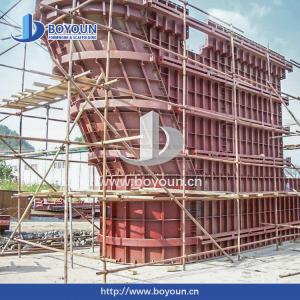 China Bridge Column Concrete Pier Formwork Square Shape Steel Template Concrete Pier Mould factory