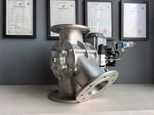 China Stainless steel three-way diverter valve for pneumatic conveying of powder or particles factory