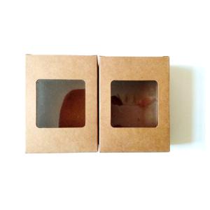 China UV Printing 126gsm Kraft Paper Packaging Box With PVC Window factory