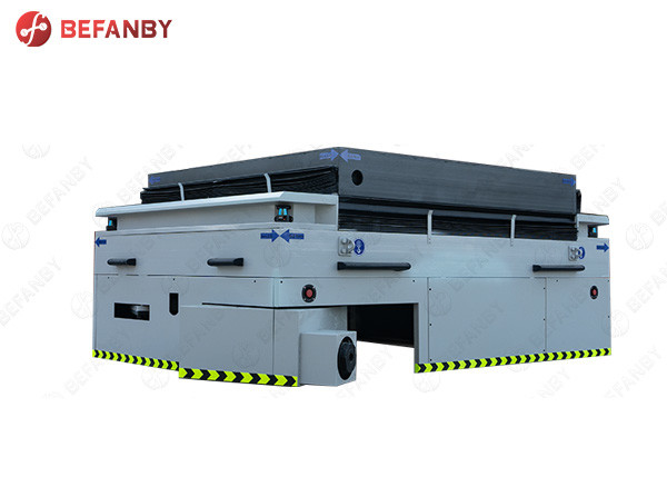 Large Capacity Battery Lift Trackless Transfer Carts / trolley