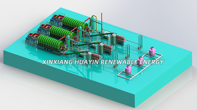 30 Ton Car Tire Pyrolysis Machine To Convert Plastic To Fuel