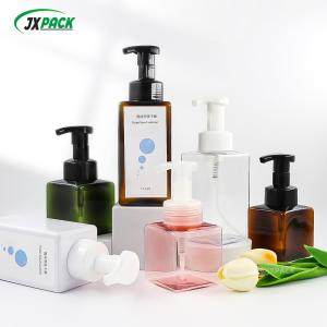 China 15oz Square Foam Pump Bottle Eco Friendly Facial Foam Cleanser Bottle For Cosmetic Personal Care factory