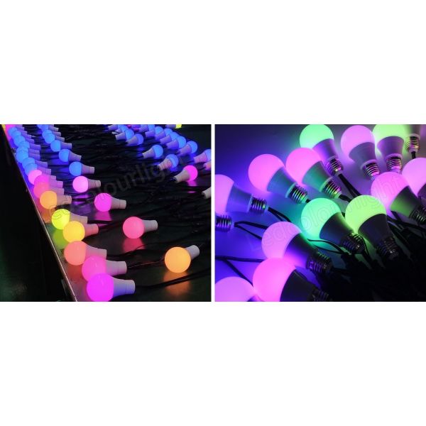 DMX512 Programmable 60mm LED Pixel Bulb RGB Pixel Light Bulb Designed in Lighting Projects
