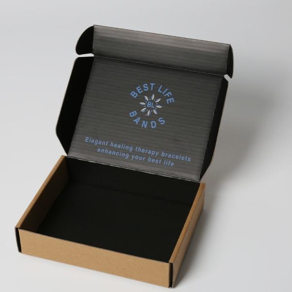 Low MOQ Kraft Paper Corrugated Mailing Box For Jewelry And Gift Customized