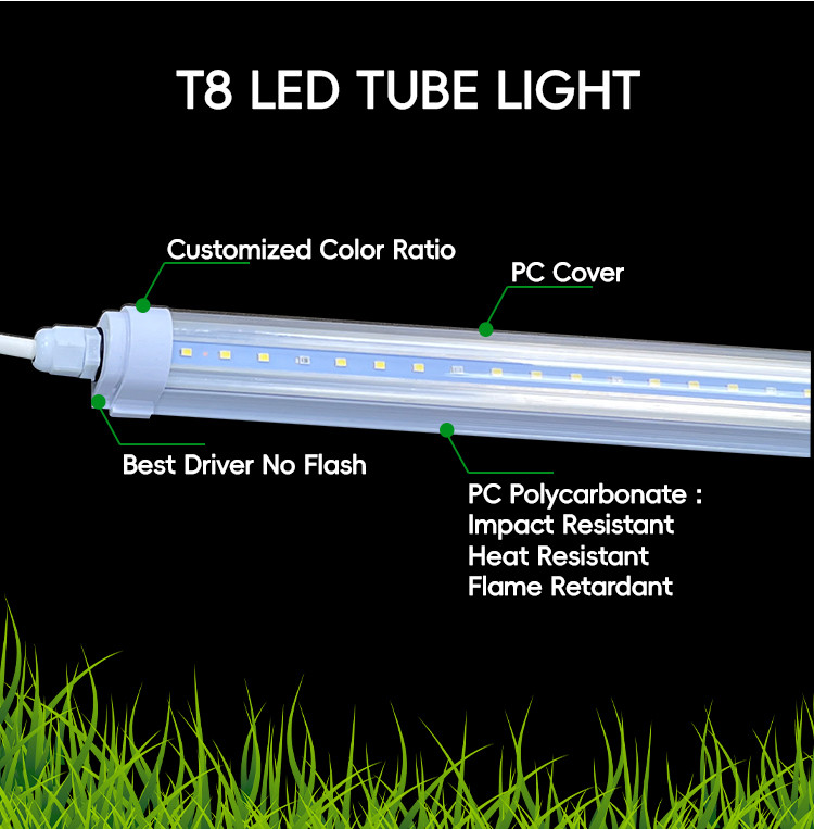 Waterproof LED T8 Grow Lights 18W 25W 36W Full Spectrum LED Grow Light Tube
