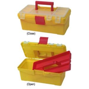 China Yellow Art Storage Containers Organizer With Compartments Transparent Cover factory