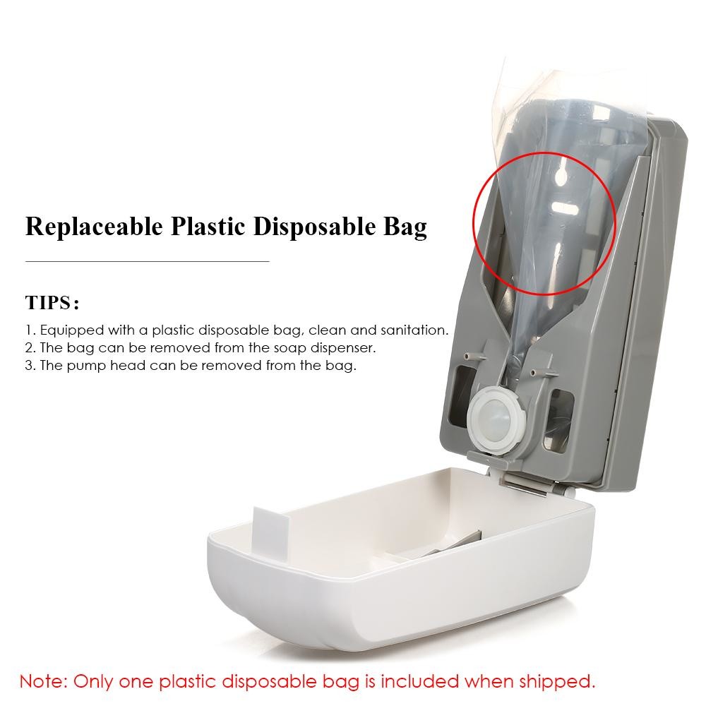 Wall Mounted ABS Plastic 1000ML Automatic Touchless Soap Dispenser