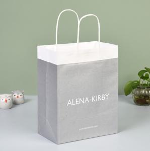 China 120gsm Recycled Durable White Paper Bags With Twisted Handles factory