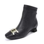 HZM029 Embroidered Retro Women'S Boots Autumn And Winter New Style Leather Women