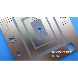 China Taconic High Frequency PCB Built on RF-35TC 30mil 0.762mm With Black Solder Mask for Antennas on sale
